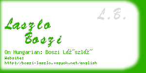 laszlo boszi business card